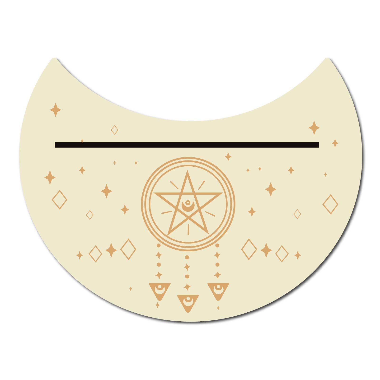 GORGECRAFT Wooden Card Stand for Tarot Wood Cards Altar Display Holder Sun and Star Witch Divination Tools Majic Ceremonial Wiccan Supplies Dowsing Decor