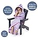Bluenido Girls Hooded Unicorn Towel 100% Cotton Purple 35 x 35