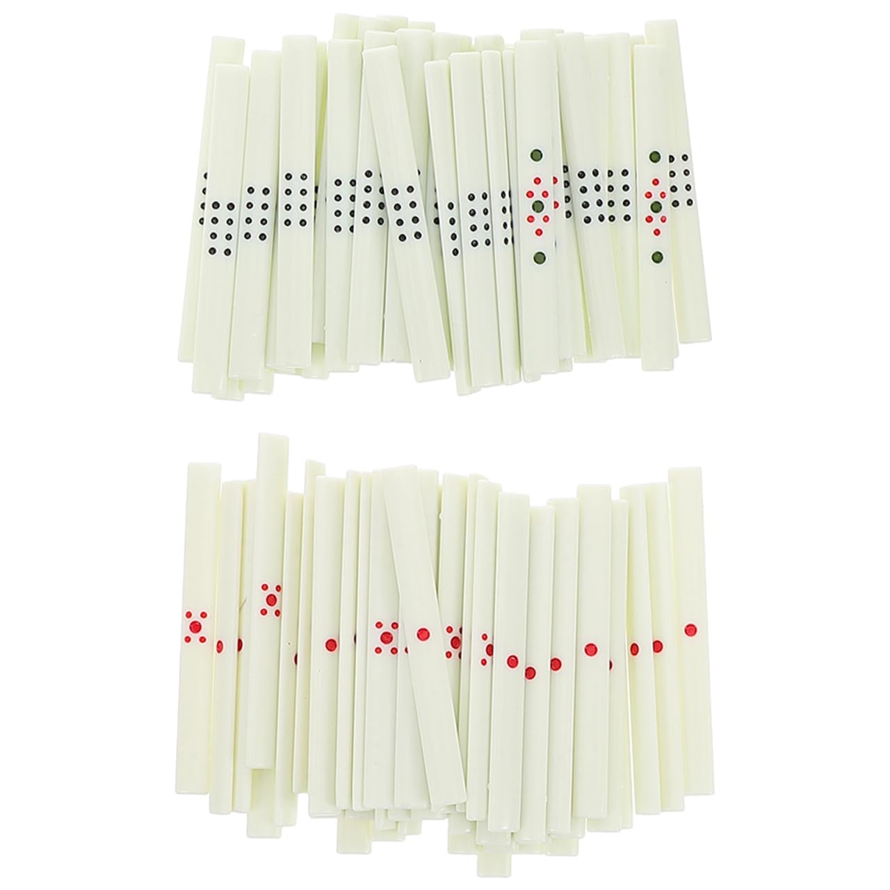 CVUTOVO Chinese Mahjong Scoring Sticks Set 88 Pieces Portable Betting Counting Tool with Dice for Family Game Room and Social Gatherings