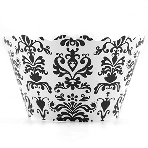 Damask Cupcake Wrappers. Traditional Print Damask Cupcake Wrapper Set