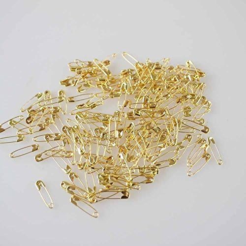 500pcs Metal Black/gold/silver Safety Pins Size 19mm (3/4") (Gold)