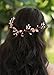 Missgrace Bridal Flower and Leaf Rose Gold Crystal Hair Vine Wedding Vintage Headpiece Women Leaf Headband Bohemian Rose Gold Headpiece Bridal and Wedding Hair accessories Festival Party Headpiece
