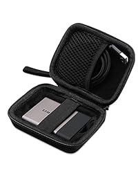 Procase Samsung T3 SSD Caso, Compact Shell duro EVA Shockproof Storage Bolsa Cover para Samsung T3 T1 USB-C Tipo C Portable disco duro externo SSD 250 Gb 500 GB 1TB 2TB, color negro