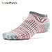 Swiftwick - Aspire Zero, No Show Socks for Running, Stripe Pewter Red, Medium