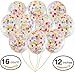 Rainbow Multicolor Confetti Balloons | Bright Colorful Confetti Pre-Filled | Wedding Engagement Birthday Party Events (16 Pack Rainbow, 12 inches)