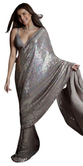 Women's Georgette & Silk Saree With Blouse Piece