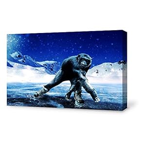 Canvas Wall Art for Living Room,Bedroom Home Artwork Paintings Animal in Snowy Day Ready to Hang - 12x18 inches
