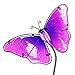 Exhart 4 Butterfly Garden Stakes, Durable Glass/Metal, Outdoor Décor, 1 Each Color, 4pc, 8
