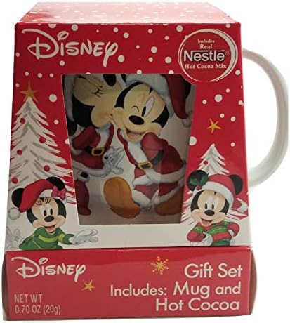 Frankford Candy Company Christmas Mickey & Minnie Single Cocoa Mug Gift Set
