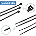 Cable Zip Ties,300 Pack 6+8+10-Inch Heavy Duty Self-Locking Nylon Cabel Ties with 50 Adhesive Backed Cable Mounts, Black