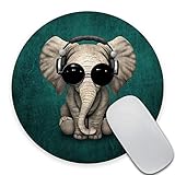 SSOIU Vintage Cute Elephant Baby Wearing Glasses