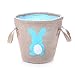 Easter Egg Basket for Kids Bunny Burlap Bag to Carry Eggs Candy and Gifts (Bunny Blue)