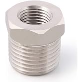 Metaland Stainless Reducer Bushing NPT 3/4" Male to 1/4" Female Reducing Hex Pipe Fitting