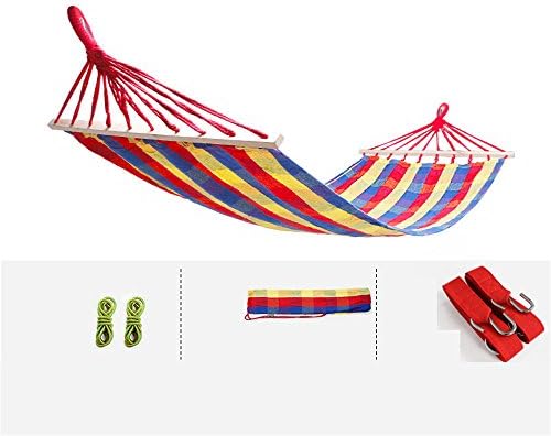 RFVBNM Outdoor hammock Single Double wooden hammock Indoor swing Student Dormitory Chair Household Adult Sleeping Hammock,A2