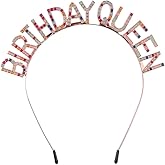 AOPRIE Birthday Crown - Silver Tiara for Girls & Women - Rhinestone Princess Crown - Happy Birthday Accessory