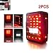 LITE-WAY (Pack of two) Jeep JK Wrangler Clear Lens 07-15 JK LED Brake Tail Lights Bulb Assembly Conversion Rear Turn Singal Reverse Lights (JK-LT-US)