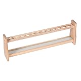 uxcell Wooden Test Tube Holder Rack 12 Wells for