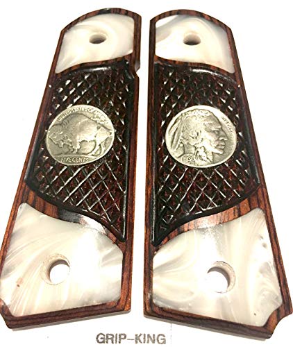 1911 Grips,fits colt,kimber,ruger,taurus,springfielf,para,sig,remington,clones ,Buffalo nickels, SALE $39.88