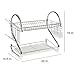 Chrome Dish Drying Rack - 2 Tiered with Cup and Utensil Holders by Chef Buddy