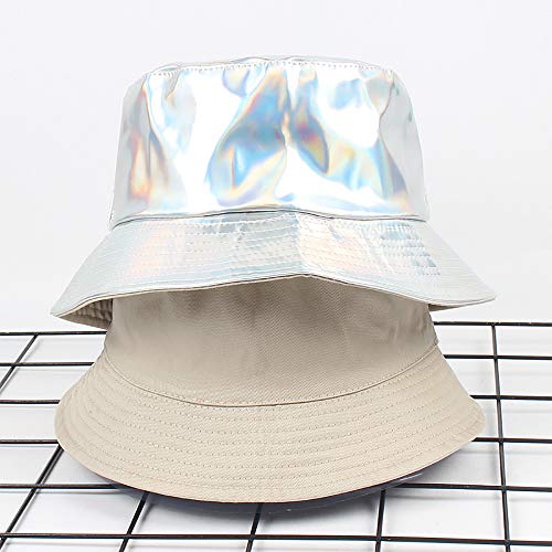 Baumwolle Doppelseitig Laser Fischerhüte Hip Hop Anglerhut Zum Wandern Camping Reisen Angeln – Bild 5