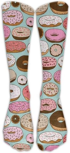 LJB Unisex Donut Sweet Dessert Knee High Long Socks Athletic Sports Tube Stockings For Running,Football,Soccer