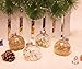 AMS 24ct Clear Christmas Ball Ornaments, 2.76''/70mm Shatterproof Hanging Xmas Balls Baubles Set for Christmas Tree with Stuffed Delicate Decorations for Wedding Christmas (Champagne)