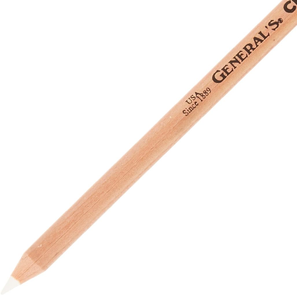 Generals Charcoal Drawing Set, White/Black, Set of 4 Pencils and 1 Eraser - 321742: Industrial & Scientific