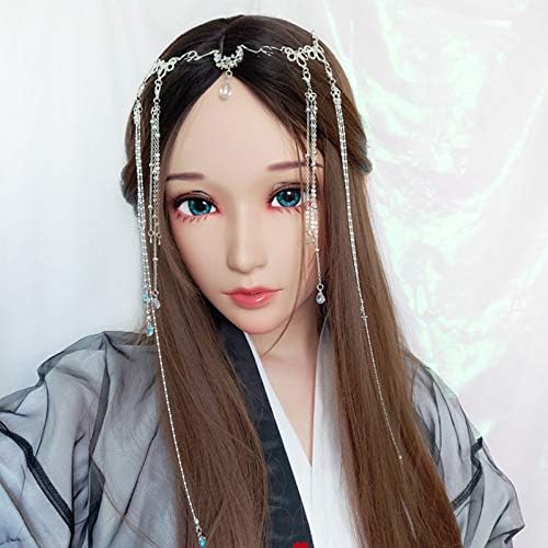 Luo 女性の甘い女の子樹脂ハーフヘッド着ぐるみマスクbjdの目のコスプレアニメロリータをマスクとしての役割 全品送料無料 Female Half Kigurumi Head Mask