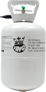 Helium King Disposable Helium Gas Canister 30 x 9" Latex Baloons 14 Foil view 4
