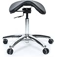 Jobri BetterPosture Saddle Chair –Multifunctional Ergonomic Back Posture Stool with Tilting Seat – Reduce Pressure on Lower Back and Improve Posture While Sitting