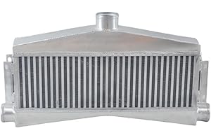 Universal Twin Turbo Aluminum Intercooler 24"x7"x3.5" Custom (2 Inlet /1 Outlet)