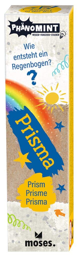 moses. PhenoMINT Prism Experiment Toy for Children, Glass Prism for Refracting Light in Great Rainbow Colours