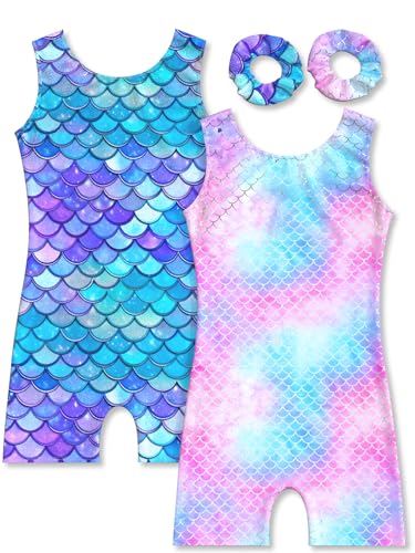 MOLLDAN Gymnastics Leotards for Girls 2 Packs Dance Leotard(DC0602-05-6Y) at Amazon