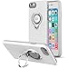 ICONFLANG iPhone 6 Case with Ring Kickstand, 360 Degree Rotating Ring Grip Case for iPhone6/6s Dual Layer Shockproof Impact Protection 6Case Compatible with Magnetic Car Mount-White Grey