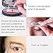 GL-Turelifes Eyebrow Stamp Powder Perfect Eyebrow Power Three Seals Nature Eye Brow Powder with Brush Eyes Makeup Tool (Light Brown)