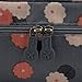 Jiaruo multi-function travel cosmetic bag waterproof Makeup bags (floral blue)