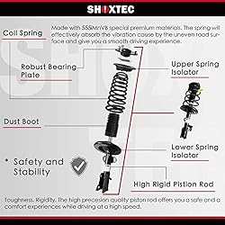 Shoxtec Front Pair Complete Struts Assembly