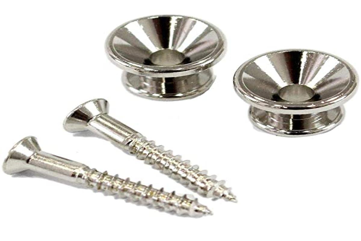 Allparts AP 0670-001"Strap Buttons" Pack of 2 Nickel and Small Parts for Electric Guitar
