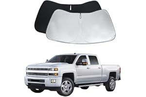 AATOPPUS Silverado Custom Windshield Sun Shade for Silverado 2014 2015 2016 2017 2018 Front Window Sunshade Sun Visor 240T Shade Blocks UV Rays Car Accessories
