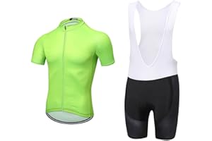 SUDU SUDO Men's Cycling Jersey Set Short Sleeve Breathable Cycling Clothing Road Bike Shirts Shorts with 20D Padded Quick-Dry