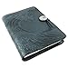 Hokusai Wave American-Made Embossed Leather Writing Journal, Navy Blue, 6 x 9-inch + Refillable Hard Bound Insert