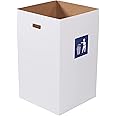 AVIDITI Cardboard Trash Cans and Recycling Bins, 40 Gallon 18"L x 18"W x 30"H (10-Pack) Reusable or Disposable Pop Up Garbage Boxes Container for Party, Parties, Recycle, Outdoor Events, Heavy Duty, Waste