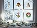 Benvo 12 Pack Christmas Decorations Holiday Window Clings Stickers Include Cute Santa Claus, Snowman, Christmas Tree, Bells, Snowflake, Candy Cane for Window Decor Xmas Festive Decorations