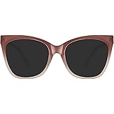 WOWSUN Large Polarized Cat Eye Sunglasses for Women
