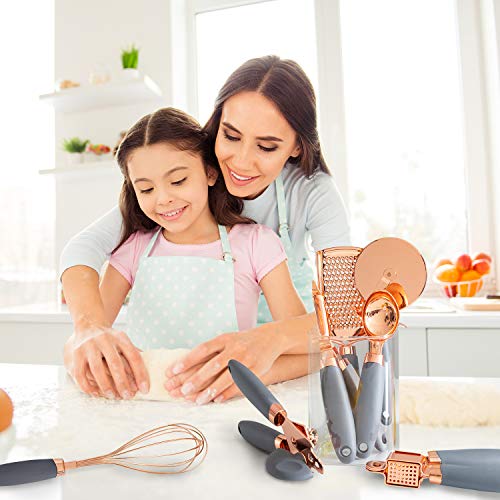 COOK With COLOR 7 Pc Kitchen Gadget Set Copper Coated Stainless Steel