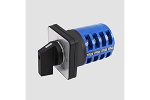 EDINSTRY 1Pcs Universal Changeover Selector Switch, Power Transfer Switch, 4 Positions 16 Terminals, LW26-32/4 220V 32A Motor, Water Pump Generators, Rotary Cam Selector
