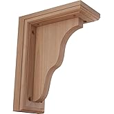 Ekena Millwork BKT03X07X09HACH Hamilton Traditional Wood Brackets, 3 1/2"W x 7"D x 9"H , Cherry