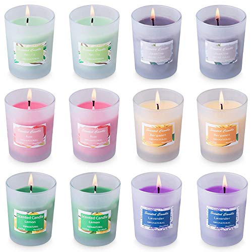 Macoya Scented Candles Gift Set, 12 Pack Aromatherapy Candles for Women