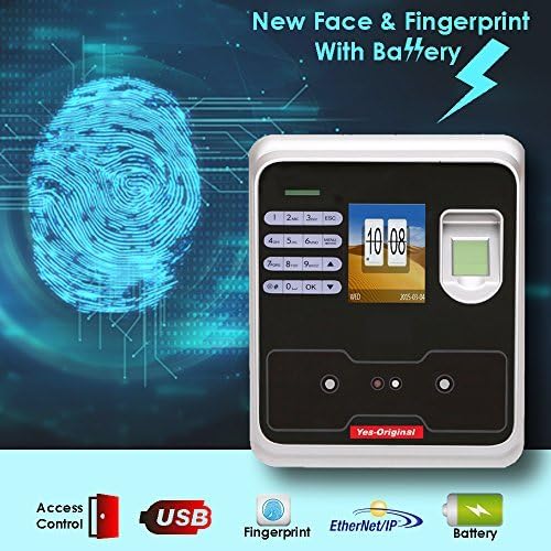 Yes Original Biometric Face & Fingerprint Time attendance,2.4" TFT Color Screen, Big Capacity and Log Entries, USB Host and Transfer. Log in via Face or Fingerprint or PIN,Power by Backup Battery