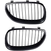 Astra Depot Matte Black Kidney Grille Grill Compatible with 2003-2010 BMW E60 E61 525i 530i 535i 540i 545i 550i 525xi 530xi 535xi